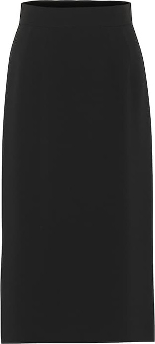 Dolce & Gabbana High-rise stretch-cady skirt