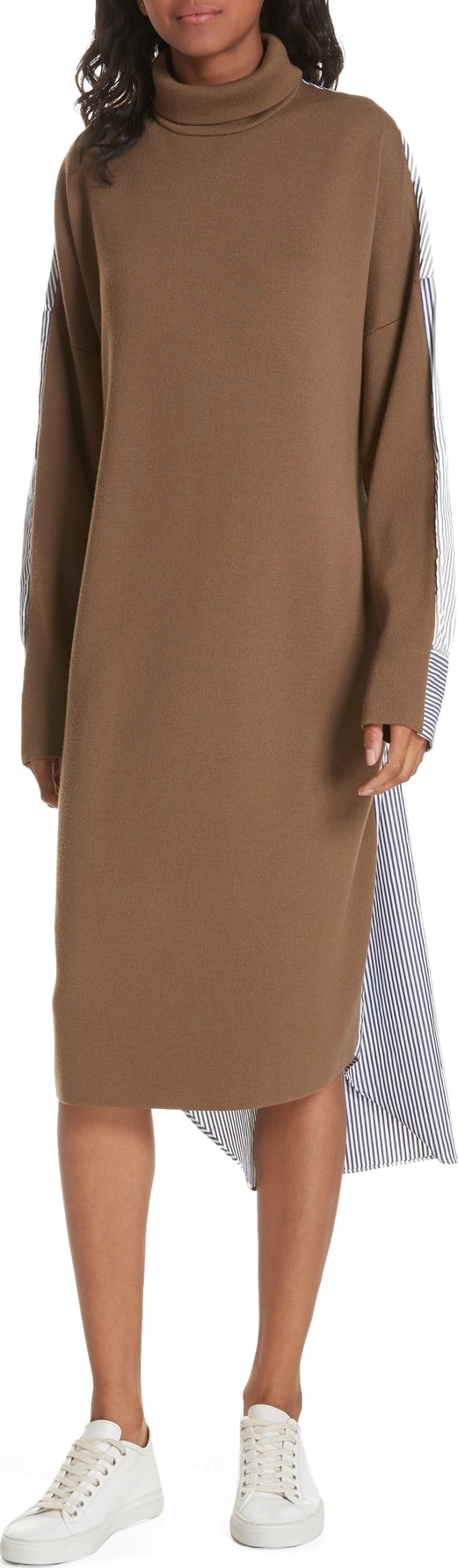 Tibi Mixed Media Midi Dress