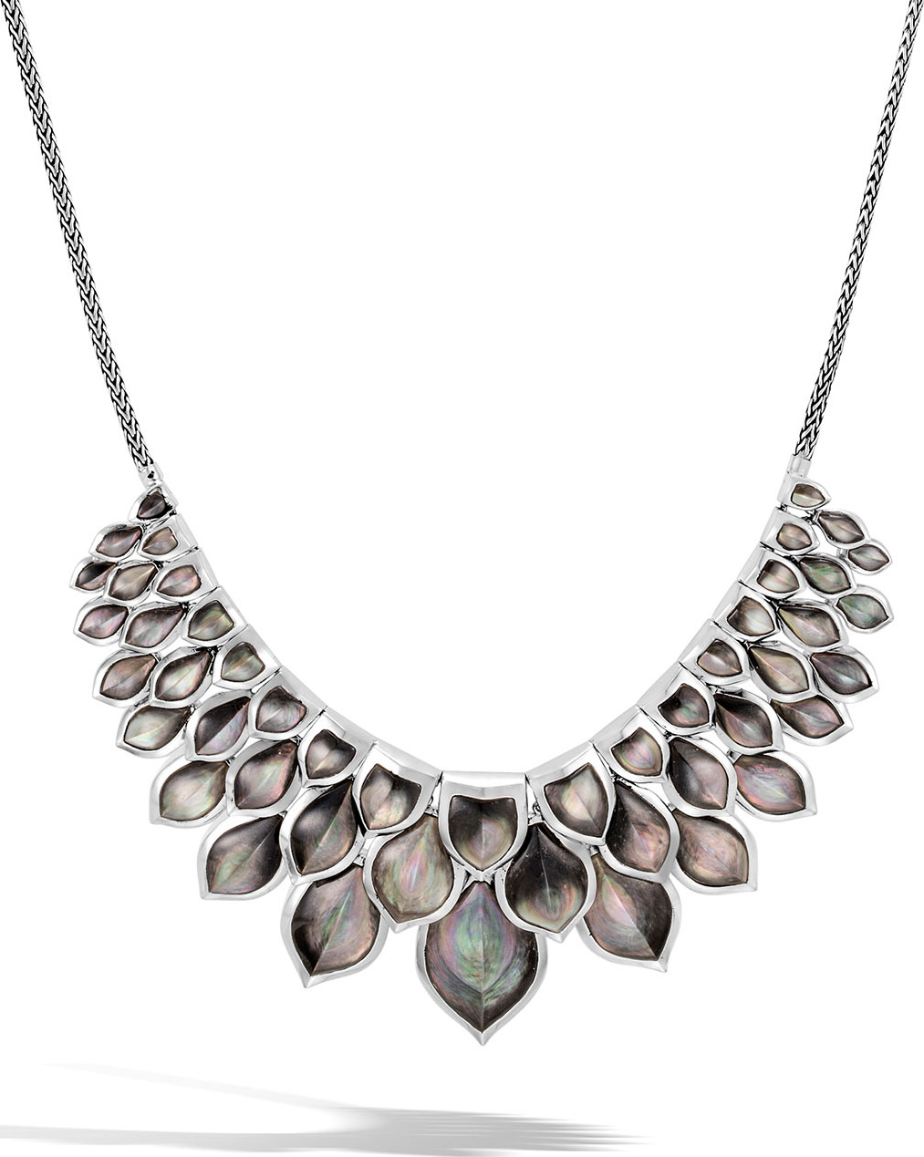 John Hardy Legends Naga Mother-of-Pearl Layered Bib Necklace