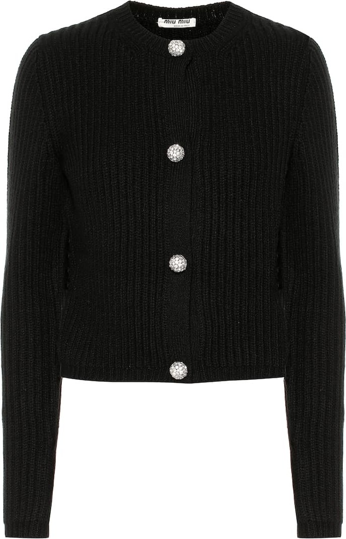 Miu Miu Embellished cashmere cardigan