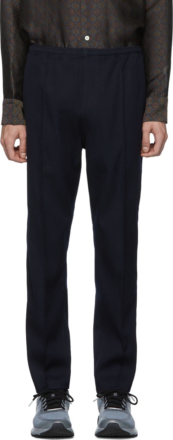 Needles Navy Warm Up Track Pants