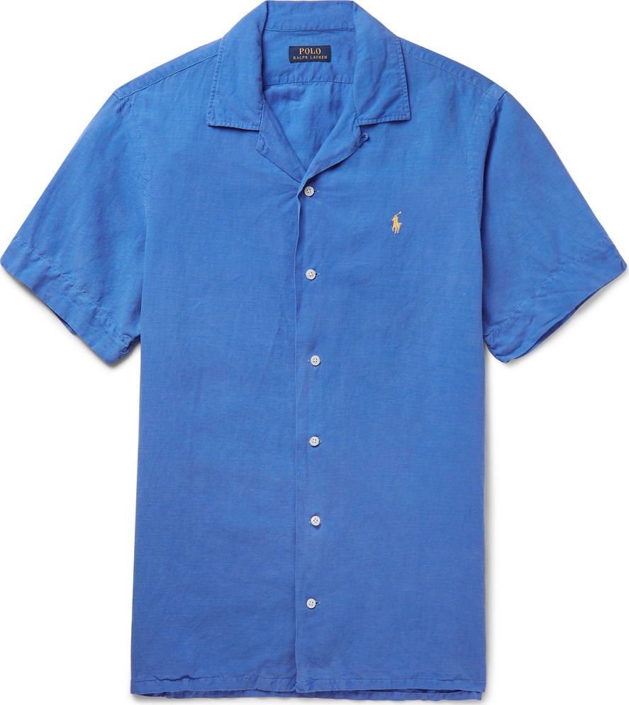 Polo Ralph Lauren Camp-Collar Linen, Tencel and Cotton-Blend Shirt