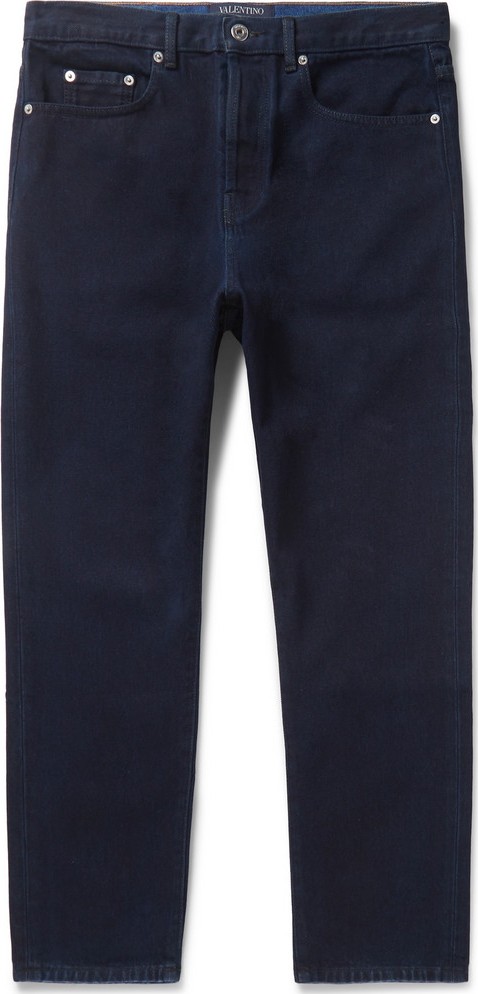 Valentino Logo-Print Denim Jeans
