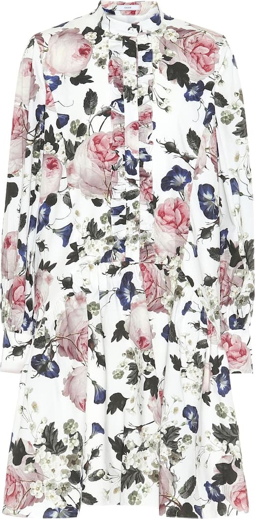 Erdem Quentin floral cotton-poplin minidress