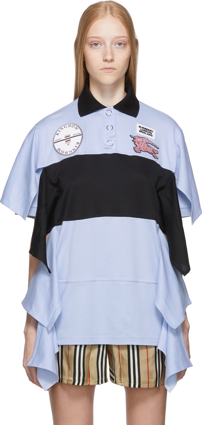 Burberry London England Blue Runway Polo