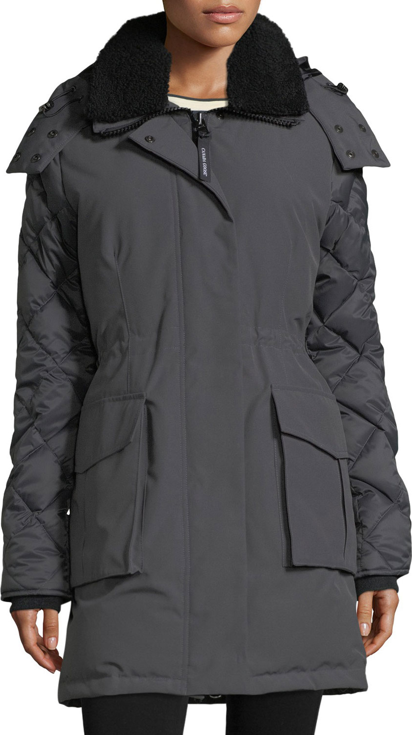 Canada Goose Elwin Hooded Parka Jacket W/ Removable Shearling Collar