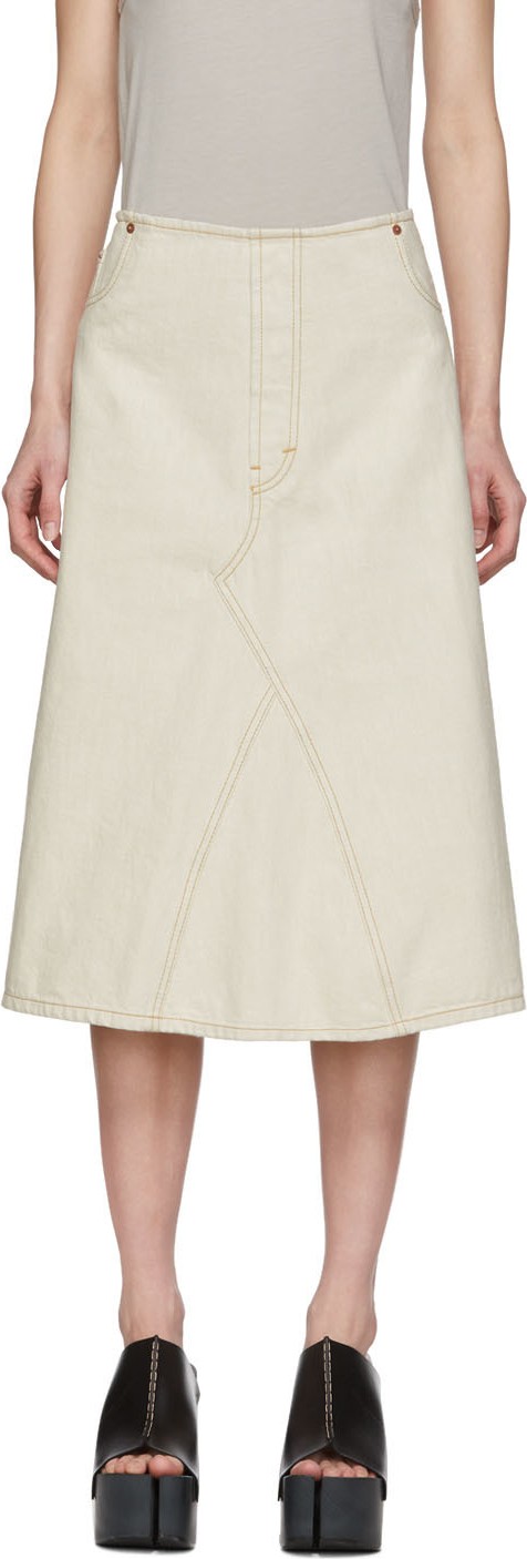 Maison Margiela Off-White Denim Skirt