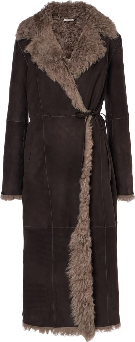 Nour Hammour - Joni shearling-lined suede coat