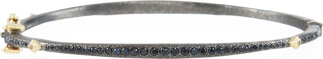Armenta Old World Bangle with Black Sapphires & Diamonds