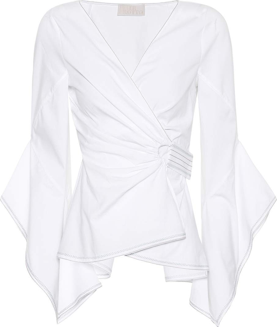 Peter Pilotto Cotton-blend wrap top