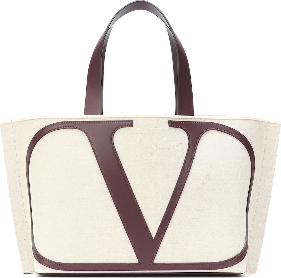Valentino Valentino Garavani VLOGO Small canvas shopper