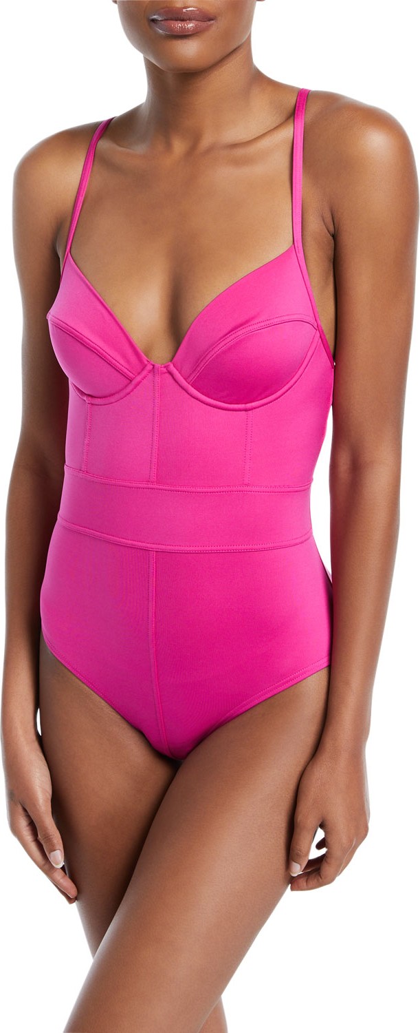 Proenza Schouler Underwire Lingerie One-Piece Swimsuit