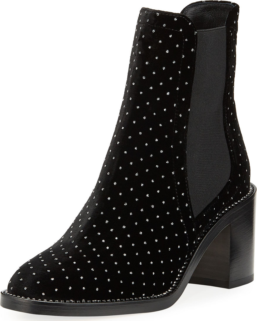 Jimmy Choo Merril Crystal-Stud Block-Heel Booties