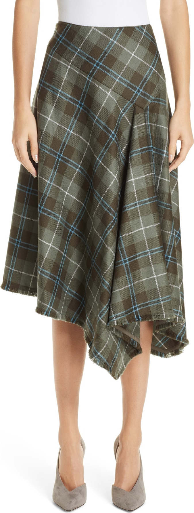 Lafayette 148 New York Rosabell Pastoral Tartan Skirt