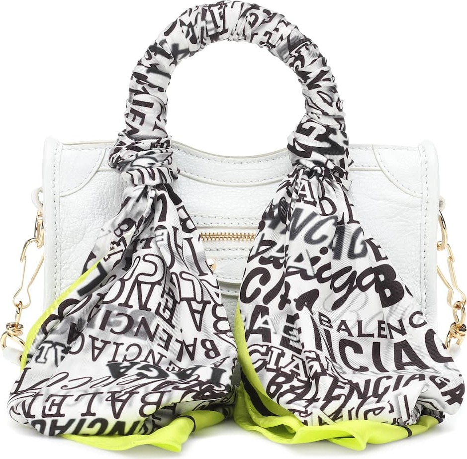 Balenciaga Classic City Scarf Nano leather tote