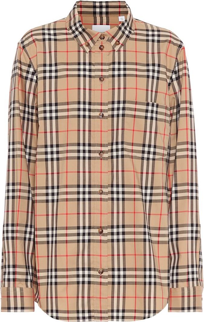 Burberry London England Vintage Check stretch-cotton shirt