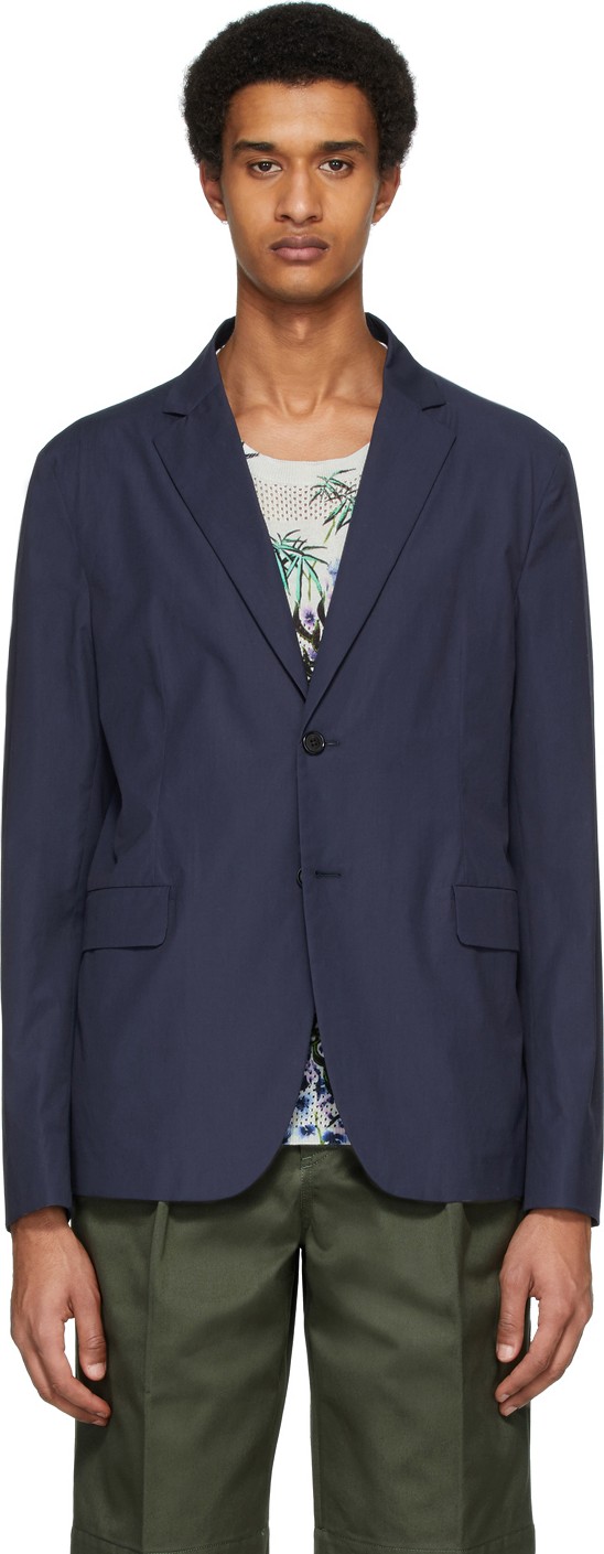 Acne Studios Blue Antibes Poplin Blazer