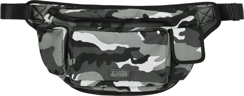 Juun.J Grey Camo Waist Bag