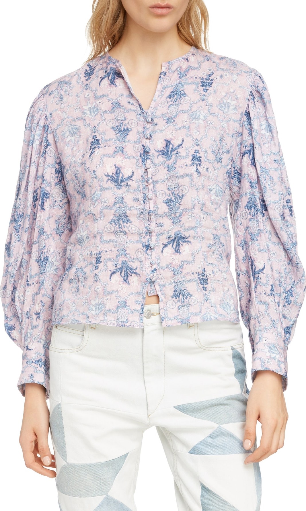 Isabel Marant Etoile Tilo Floral Print Linen Shirt