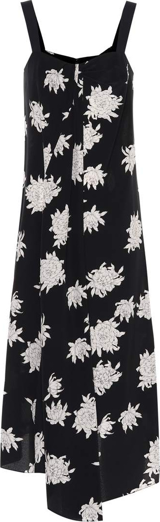 Vince Floral-printed silk dress