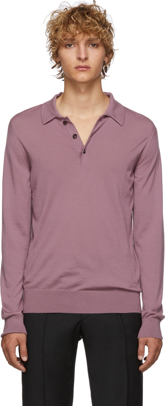 Brioni Pink Cashmere Polo