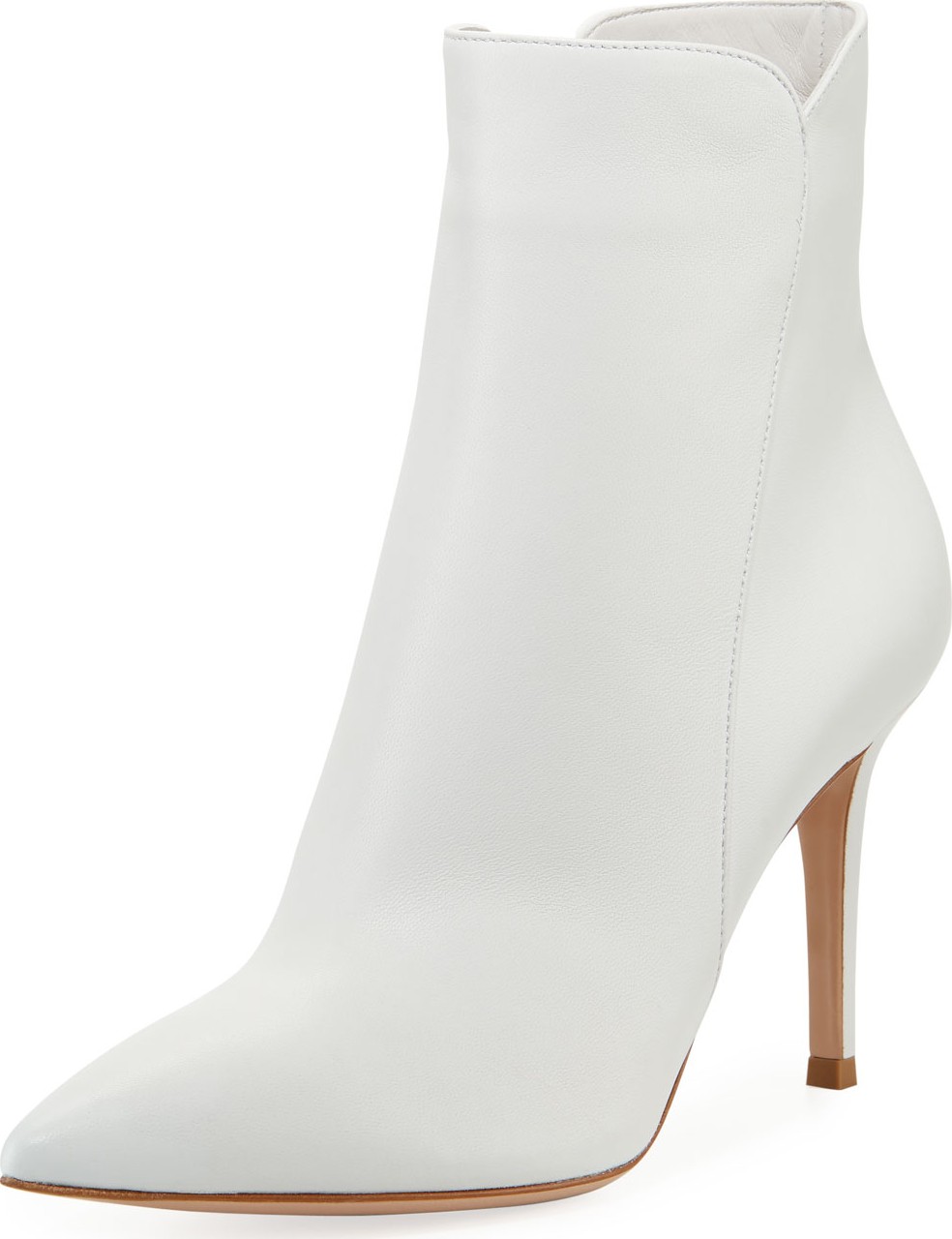 Gianvito Rossi Levy Notched Leather 85mm Booties