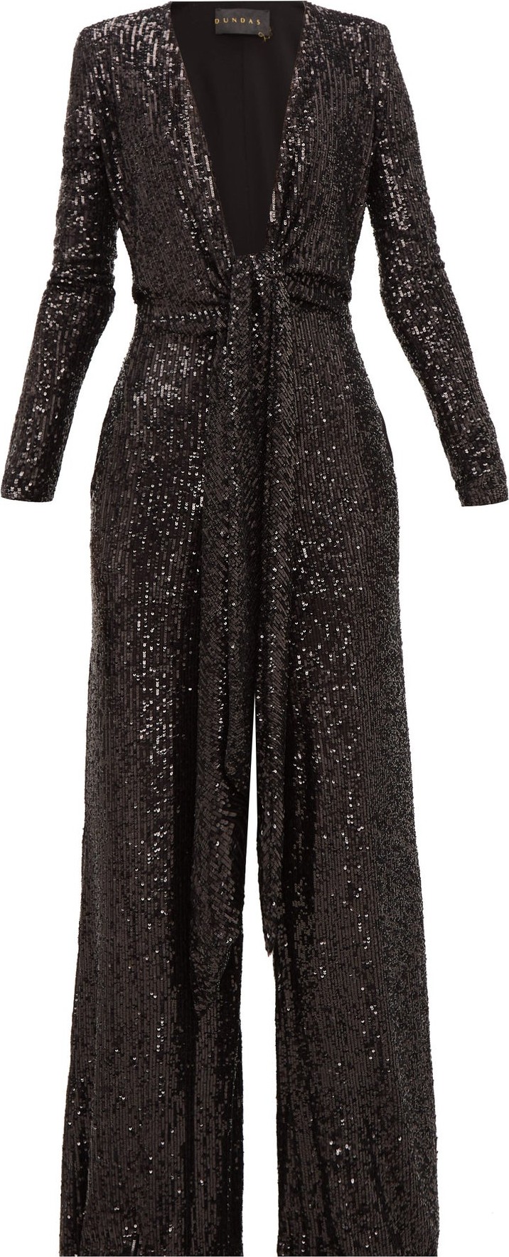 Dundas Plunge-front sequinned jumpsuit