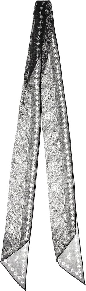 Saint Laurent Paisley-printed wool scarf