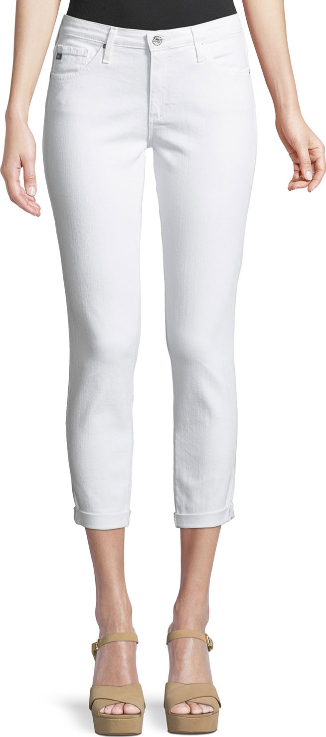 AG Jeans Prima Mid-Rise Skinny Crop Roll-Up Jeans