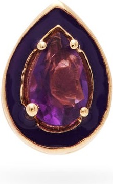 Alison Lou A amethyst and gold single stud earring