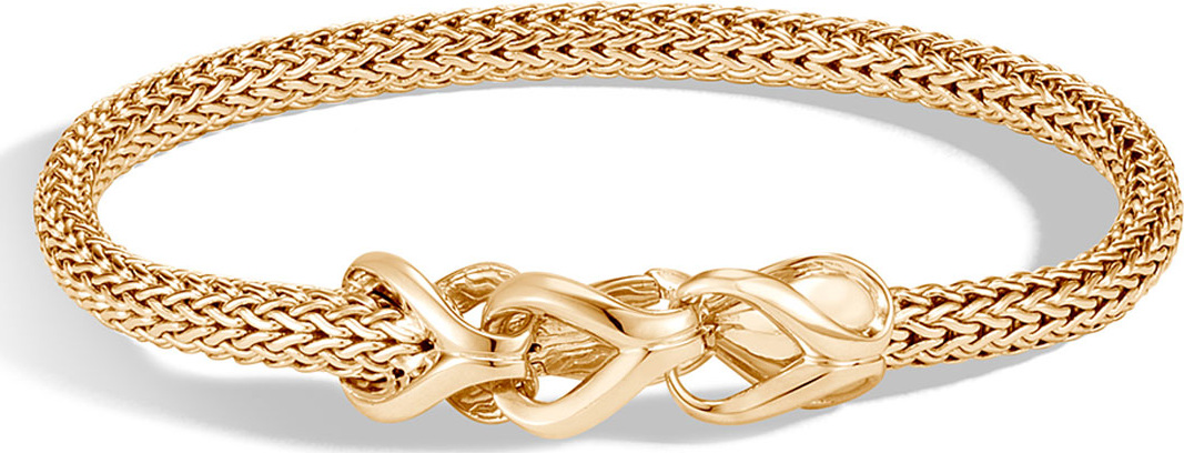 John Hardy Classic Chain 18k Gold Extra-Small Bracelet, Size M