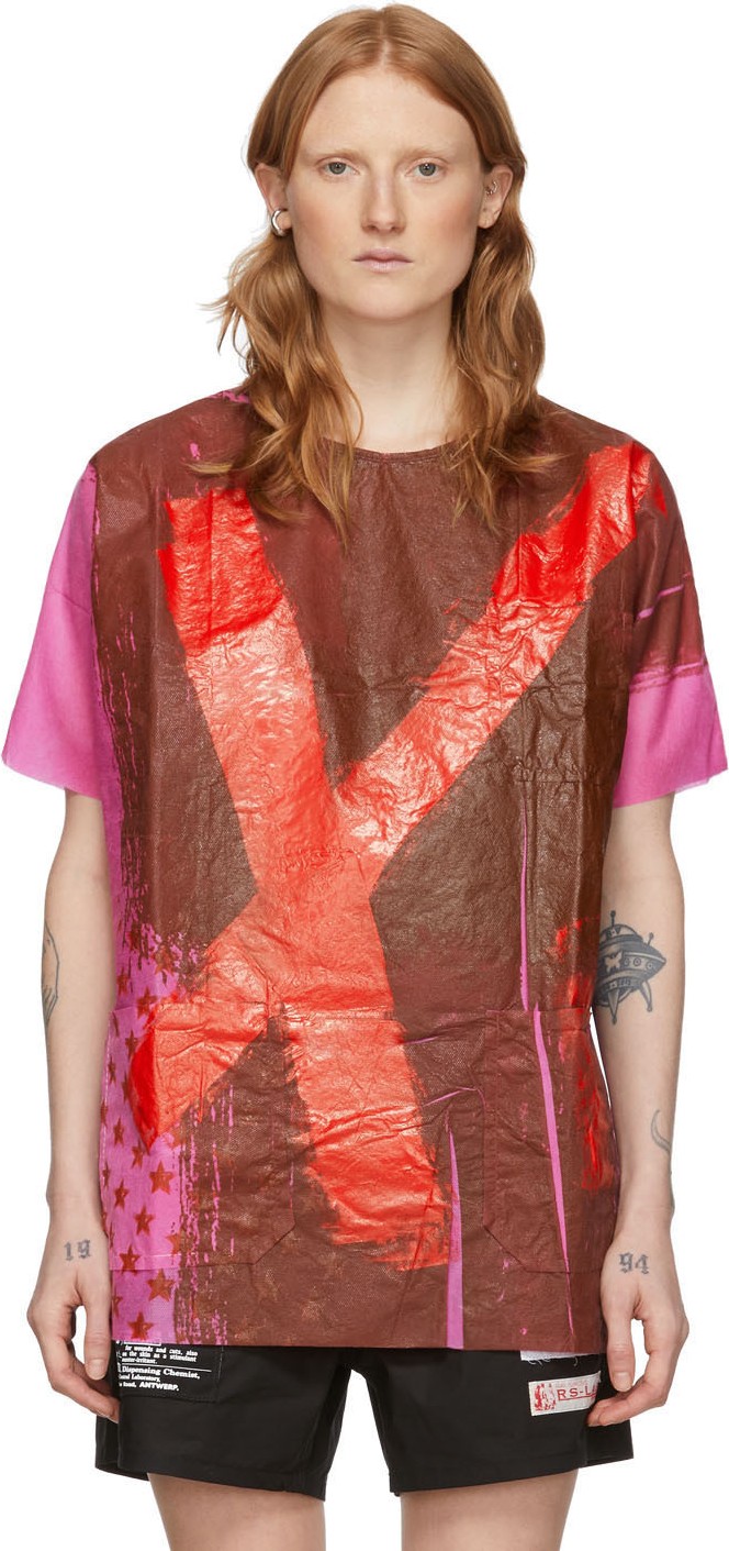 Raf Simons Multicolor Tyvek Hand-Painted Hospital Top Blouse