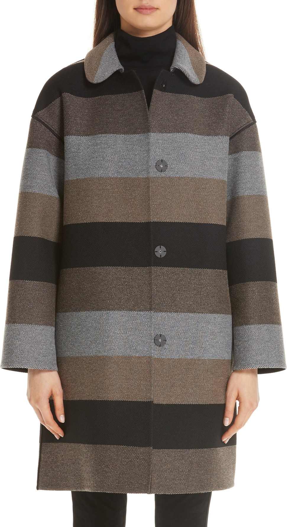 Lafayette 148 New York Vita Stripe Coat