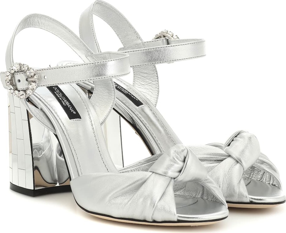 Dolce & Gabbana Mordore metallic leather sandals