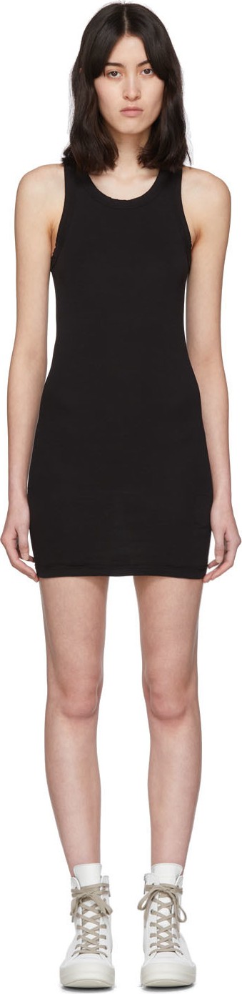 Rick Owens DRKSHDW Black Rib Tank Short Dress