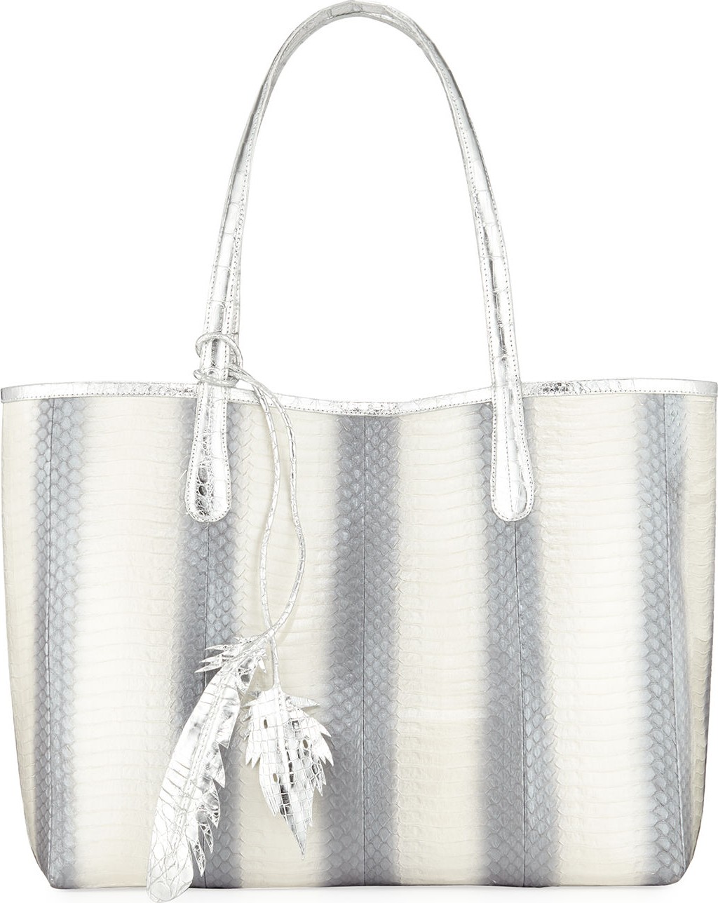 Nancy Gonzalez Erica Two-Tone Snake/Crocodile Tote Bag