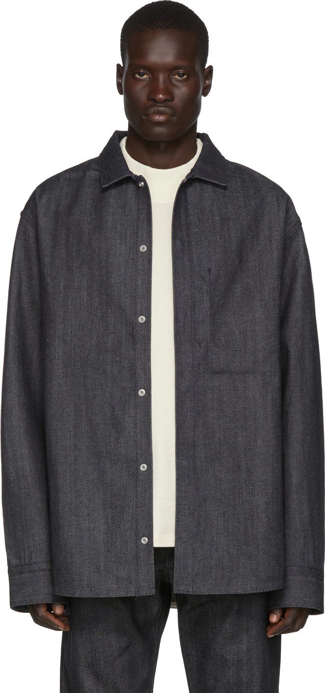 Jil Sander Blue Denim Standard Shirt