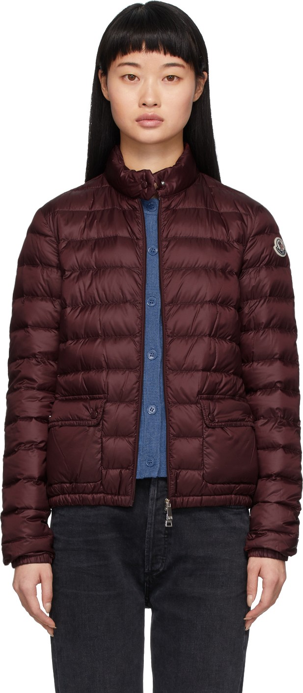 Moncler Burgundy Down Lans Jacket