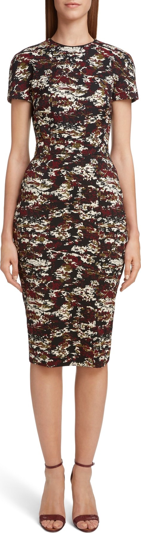 Victoria Beckham Camouflage Jacquard Dress