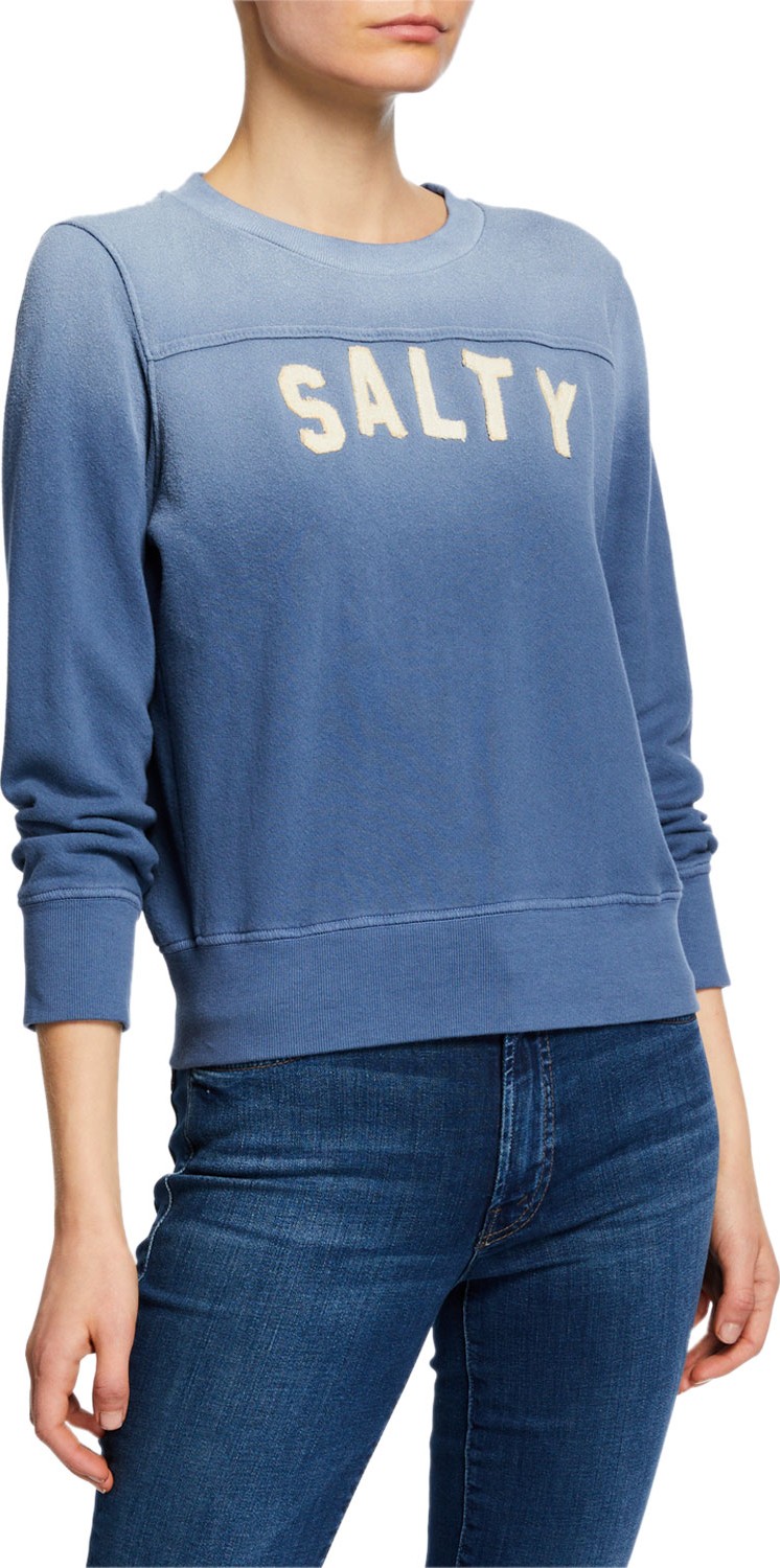 MOTHER The 1/2 & 1/2 Cotton Pullover Sweater