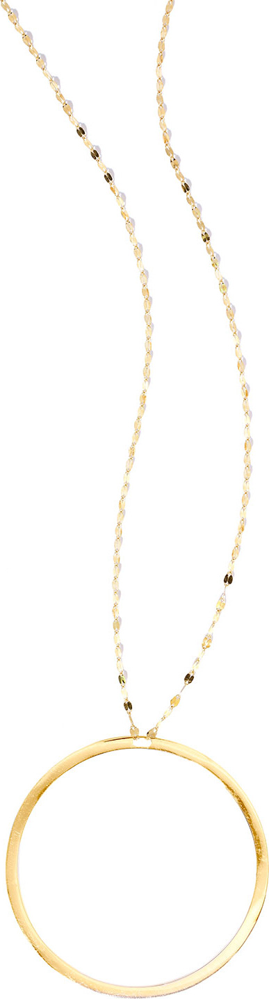 Lana 14K Gold Hoop Pendant Necklace