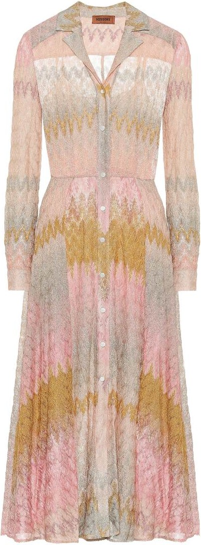 Missoni Stretch-silk knit midi dress