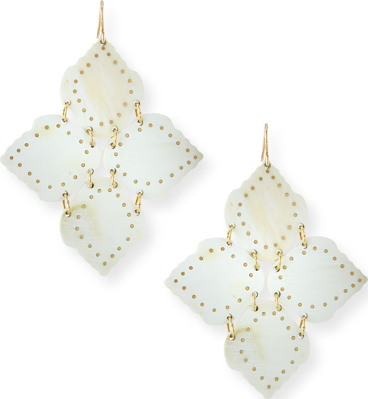 Ashley Pittman Angalia Light Horn Drop Earrings