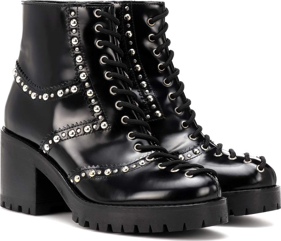 McQ - Alexander McQueen Hannah studded leather ankle boots