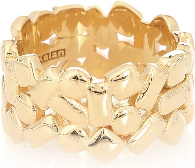 Suzanne Kalan Mosaic Eternity 18kt gold ring