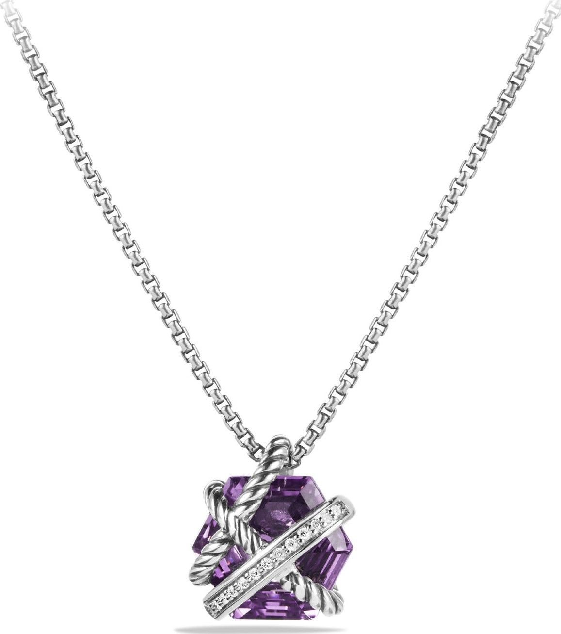 David Yurman Cable Wrap Necklace with Diamonds