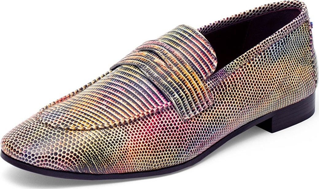 Bougeotte Multicolor Exotic Penny Loafers