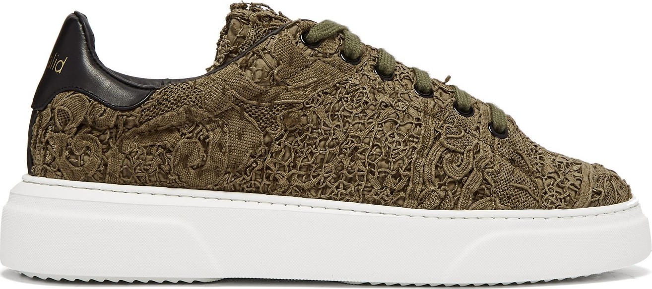 By Walid 19th-century panelled low-top trainers