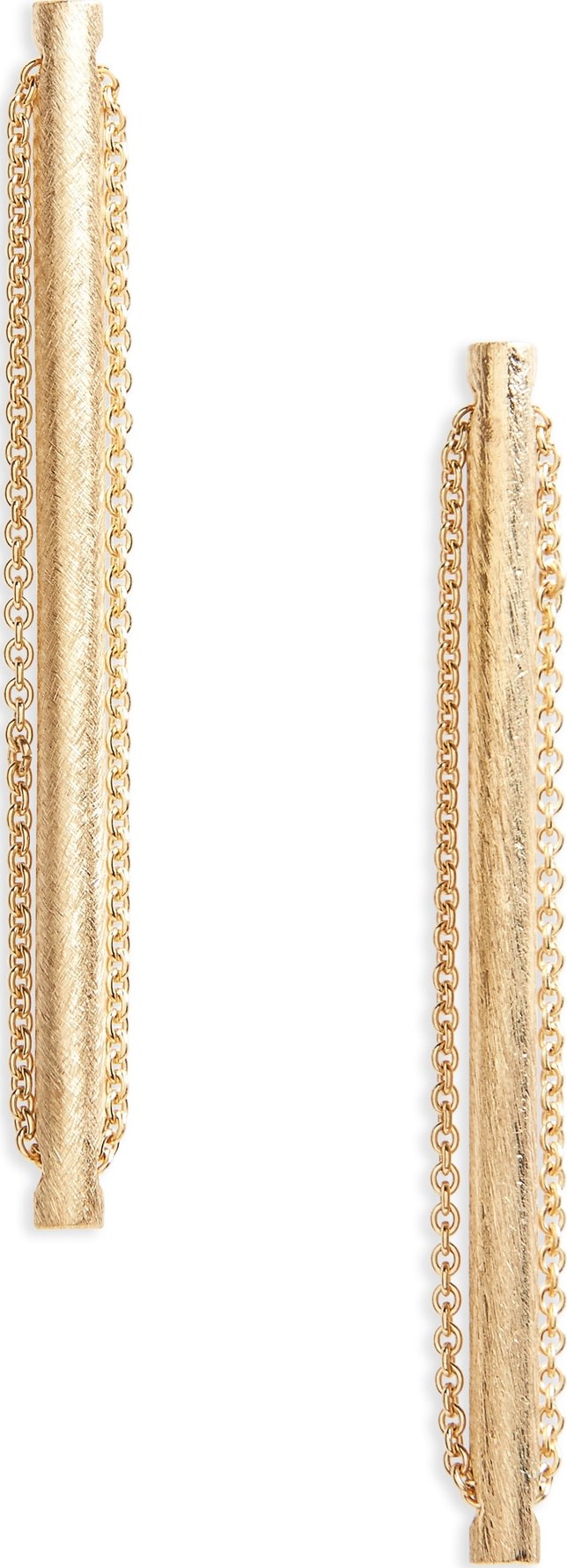 All Blues Flagpole Brushed Vermeil Statement Earrings