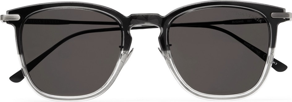 Bottega Veneta D-Frame Acetate and Silver-Tone Sunglasses